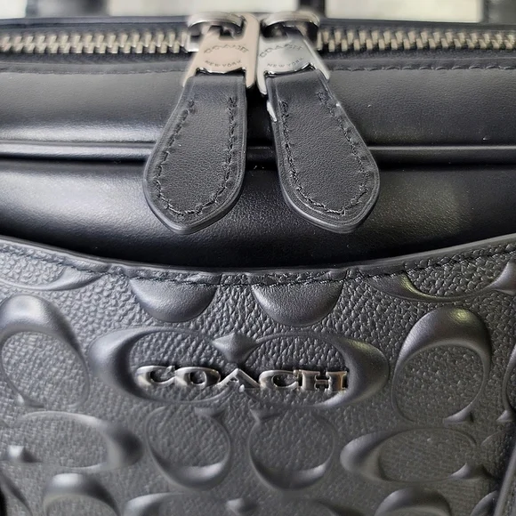 😘 NWT Coach 2 SET Laptop Bag Briefcase Wallet Designer Signature Embossed - Picture 5 of 14
